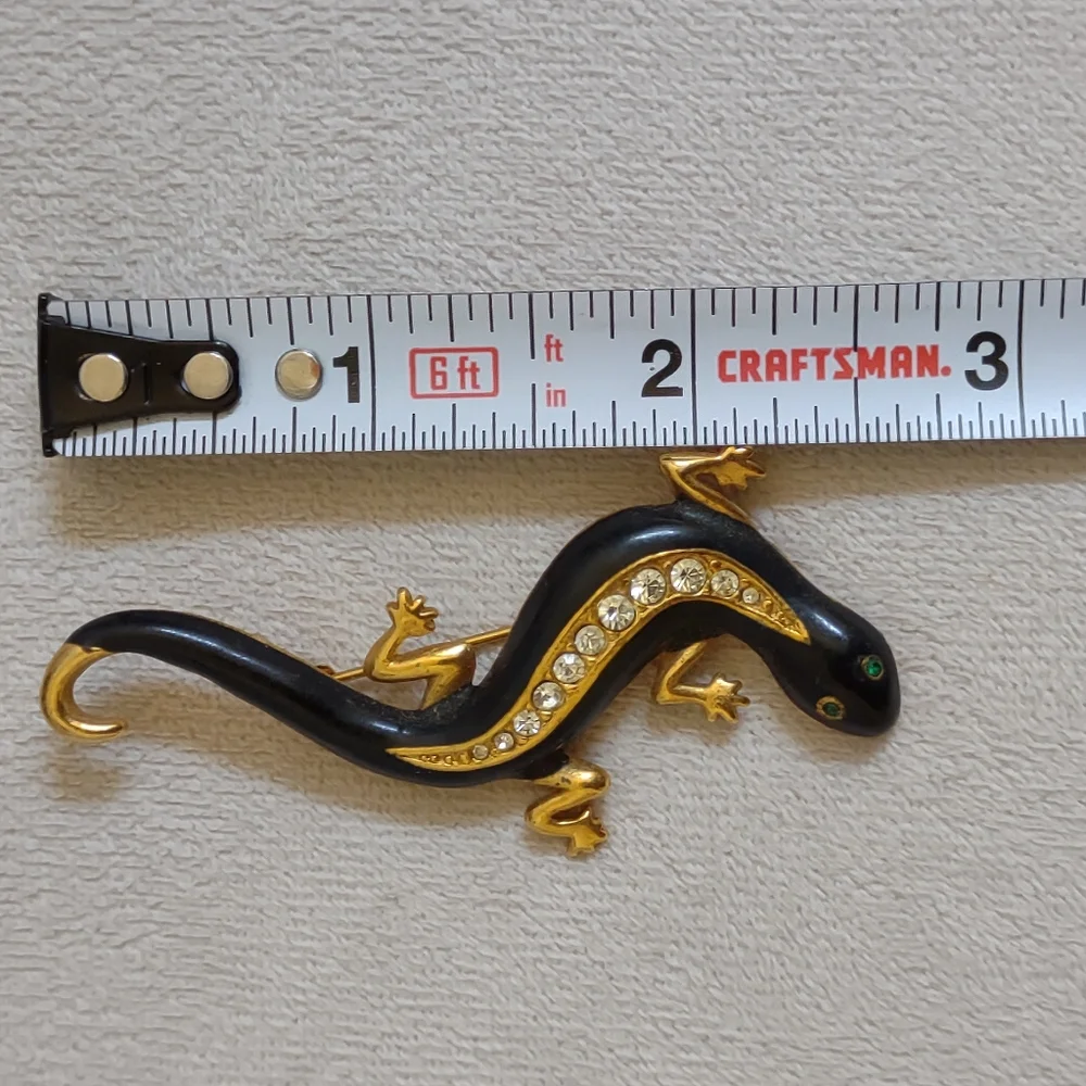Vintage Lizard Pin Brooch Salamander